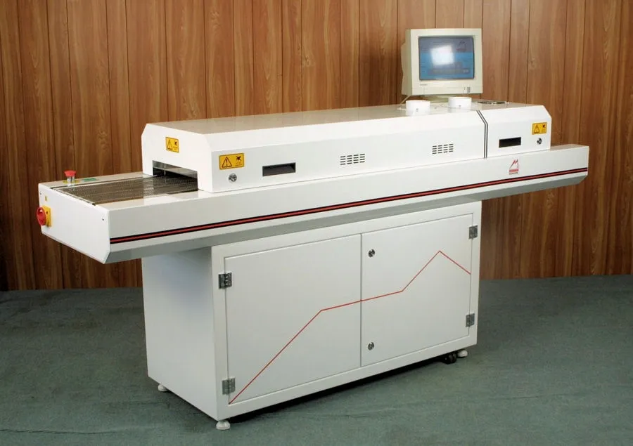 Mekko EuroFlow 450C maximum width production reflow oven for large PCBs